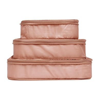Compression Packing Cubes – Recycled Nylon – 3-pack – Pink/Blush