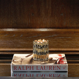 Gold Sagano Candle – Elegant Bamboo Scented Candle in Gold Jar