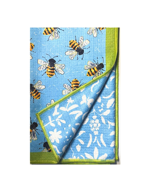 Elegant Bee Happy Double-Sided Tea Towel
