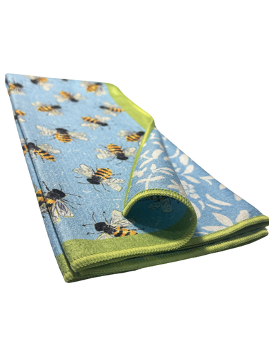 Elegant Bee Happy Double-Sided Tea Towel