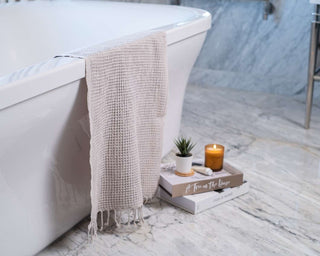 Organic Waffle Bath & Hand Towels | Soft Essentials Spa Collection
