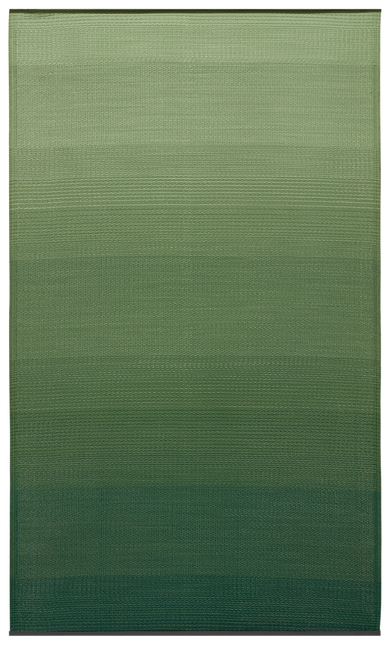 Big Sur Green Ombre Reversible Outdoor Patio Rug
