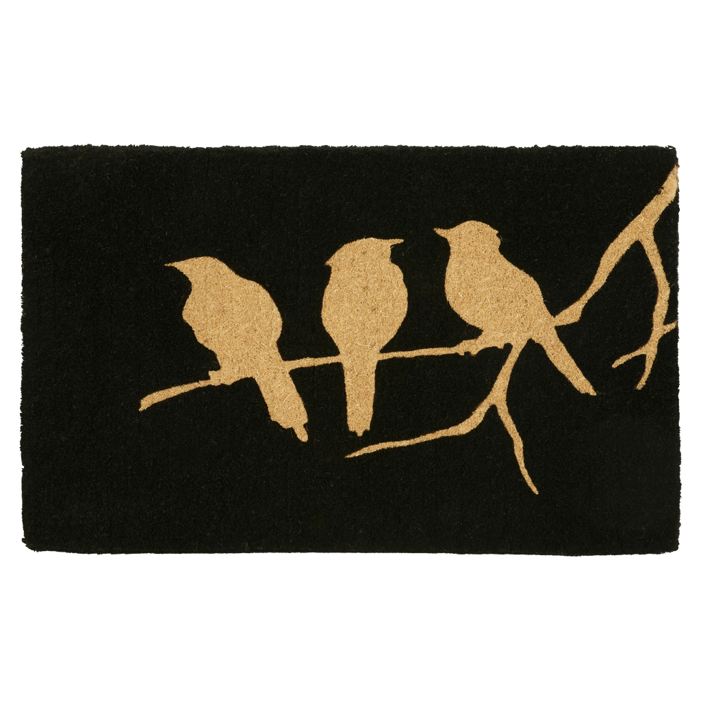 Birds on a Branch Natural Coir Doormat