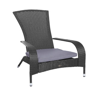 Black Coconino Wicker Chair-All-Weather Outdoor Patio Seating