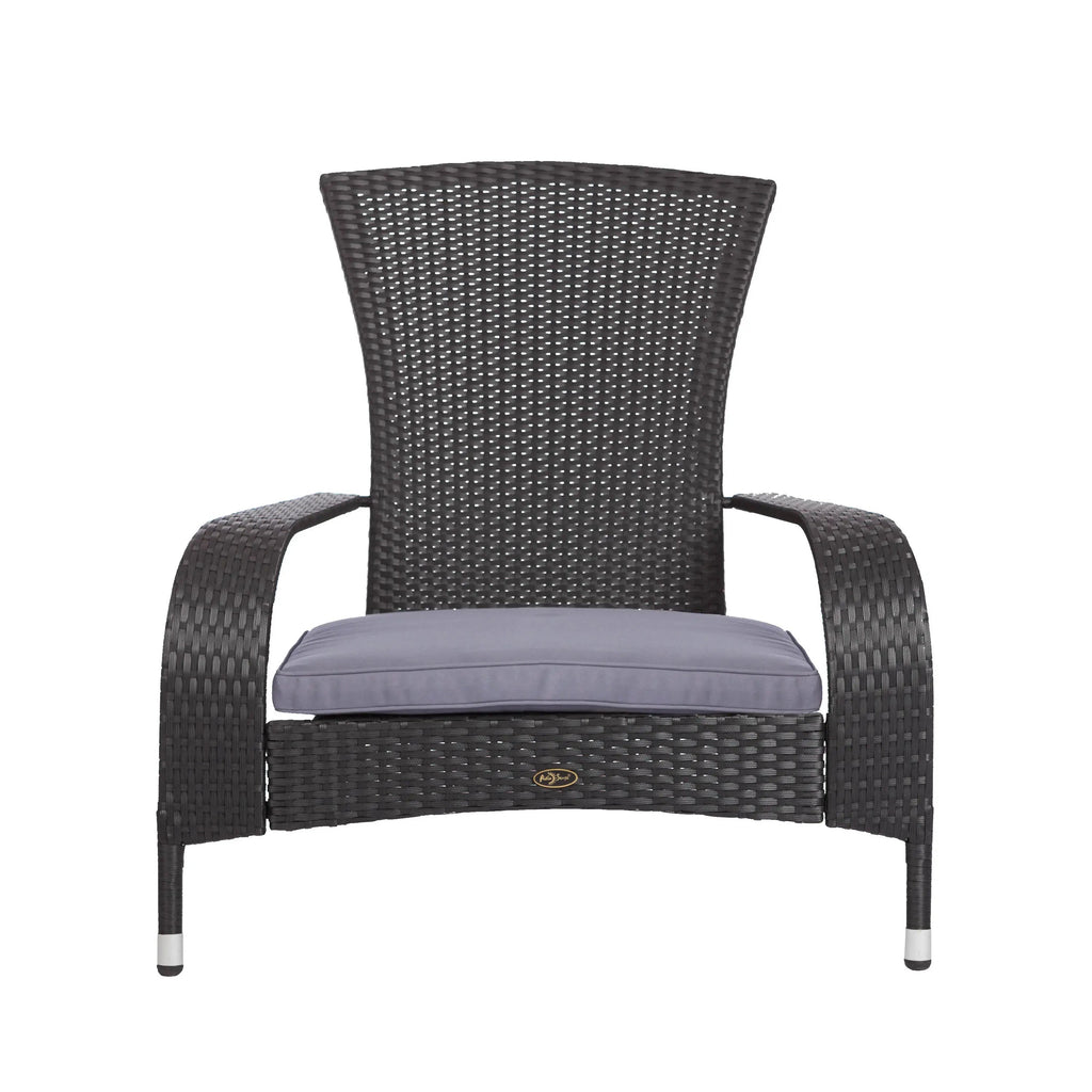 Black Coconino Wicker Chair-All-Weather Outdoor Patio Seating