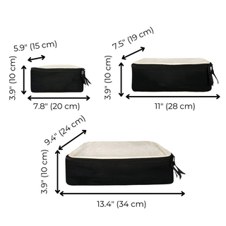 Personalized Packing Cubes, 3-pack – Black