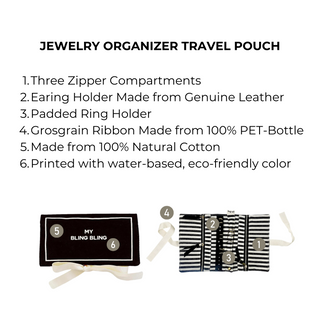 Jewelry Organizer, Travel Pouch – Bling Bling – Black