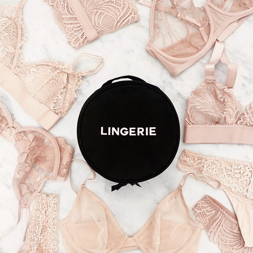 Round Lingerie Case – Black