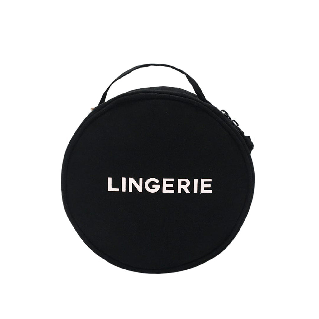 Round Lingerie Case – Black