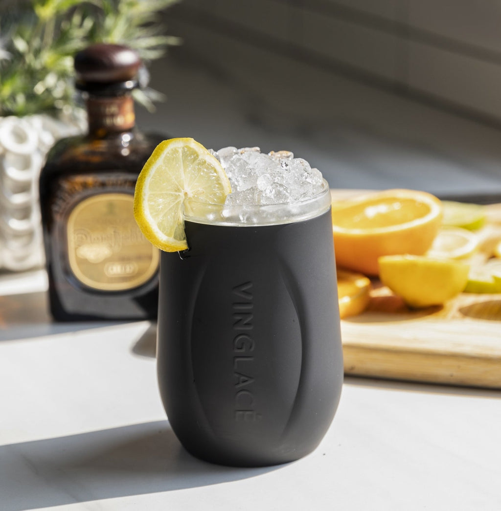 Vinglacé Glass-Lined Wine Tumbler with Lid – 10 oz Insulated Drinkware