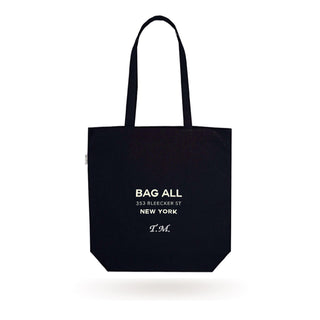 New York City Tote with Zipper and Inside Pocket – Black