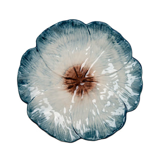 Elisabetta Flower Dinner Plate – Hand-Painted Portuguese Ceramic Plate in Lilac, Blue, Green, Pink, Orange & Yellow