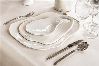 Board Ceramic Dinner Plate – Ted ST (Set of 4) in Black Matte, Platinum, or White