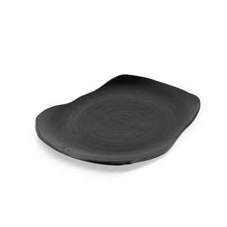 Extra Large Ceramic Board Plates – Set of 2 in Black Matte, White Gloss, or Platinum Glaze | Organic Shape