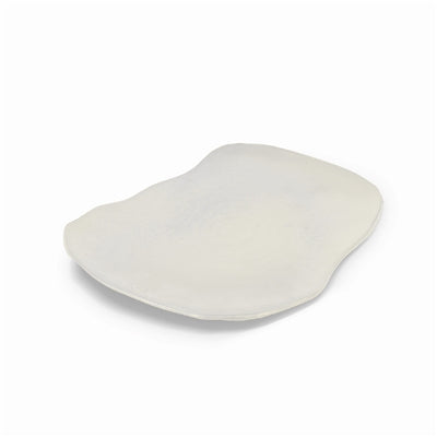 Extra Large Ceramic Board Plates – Set of 2 in Black Matte, White Gloss, or Platinum Glaze | Organic Shape