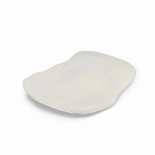 Extra Large Ceramic Board Plates – Set of 2 in Black Matte, White Gloss, or Platinum Glaze | Organic Shape