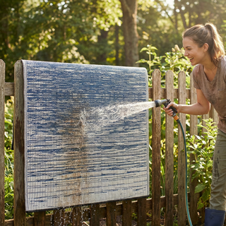 Brooklyn Blue Abstract Reversible Outdoor Patio Rug