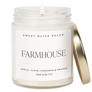 Farmhouse Soy Candle - Clear Jar - 9 oz