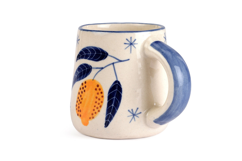 Lemon Yellow Coffee Mug Set of 2