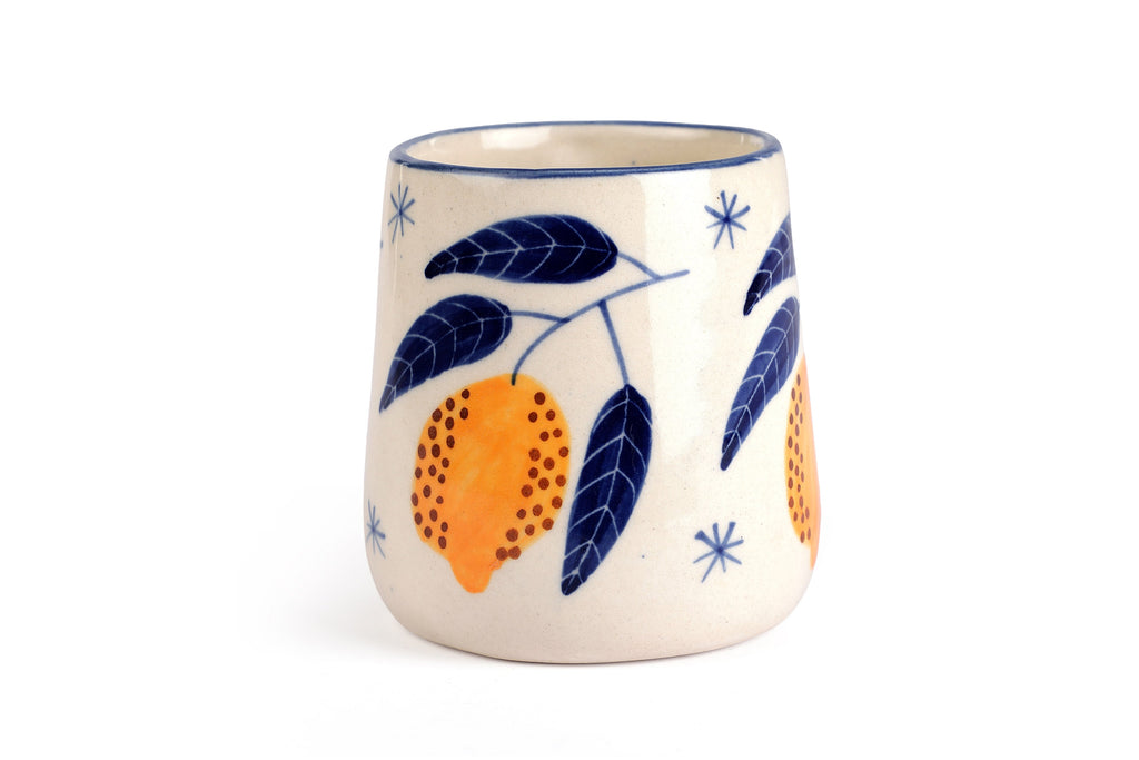 Lemon Yellow Coffee Mug Set of 2