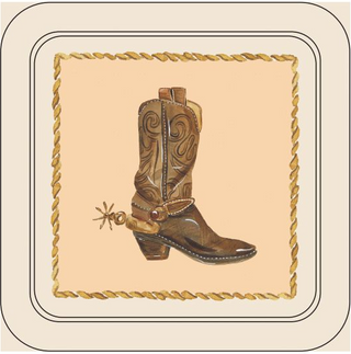 Elegant Cowboy Western Coasters – Set of 4