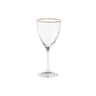 COSTA NOVA Sensa Wine Glass 9 oz., Clear / Clear with Golden Rim – Elegant Glass for Red or White Wine