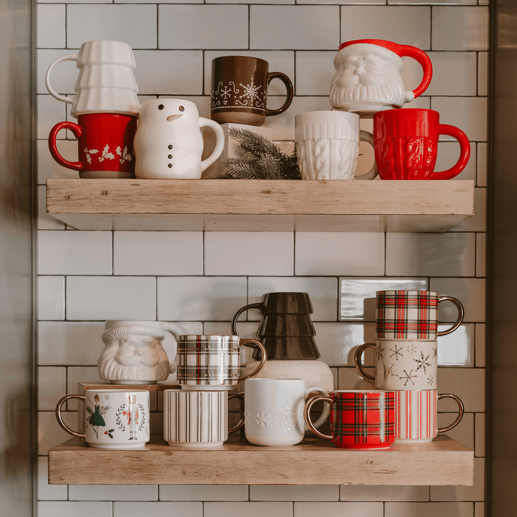 Holly 14 oz Red Stoneware Coffee Mug