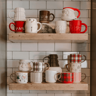Holly 14 oz Red Stoneware Coffee Mug