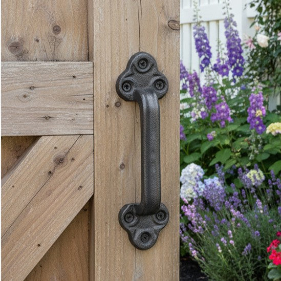 Antique-Finish Cast Iron Barn Door Pull Handle