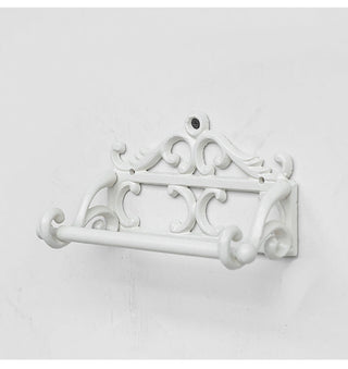 Vintage Cast Iron Scrollwork Toilet Paper Holder