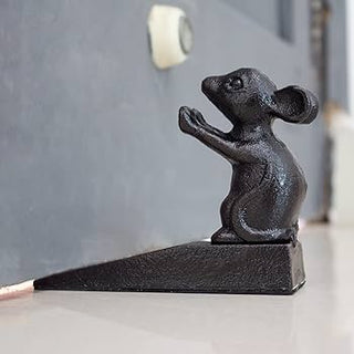 Heavy Recycled Iron Door Stop with Vintage Finish