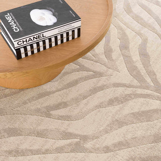 Beige Manteca Zebra Print Area Rug – Stylish Animal Print Living Room Carpet