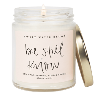 Be Still and Know Soy Candle - Clear Jar - 9 oz (Spa Day)