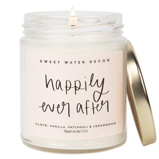 Happily Ever After Soy Candle - Clear Jar - 9 oz (Palo Santo Patchouli)