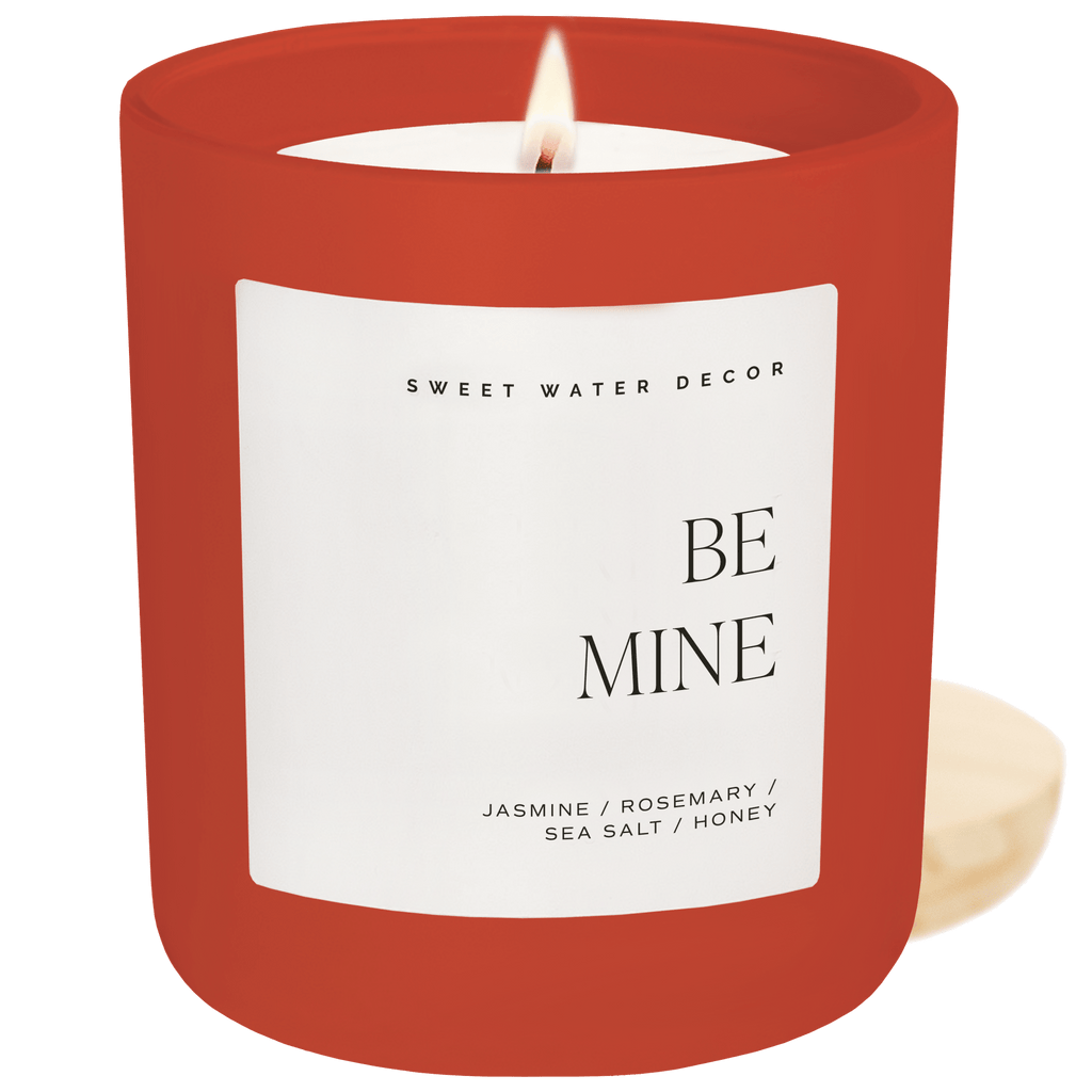 Be Mine Soy Candle - Red Matte Jar - 15 oz