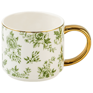 Green Delft 14 oz Coffee Mug