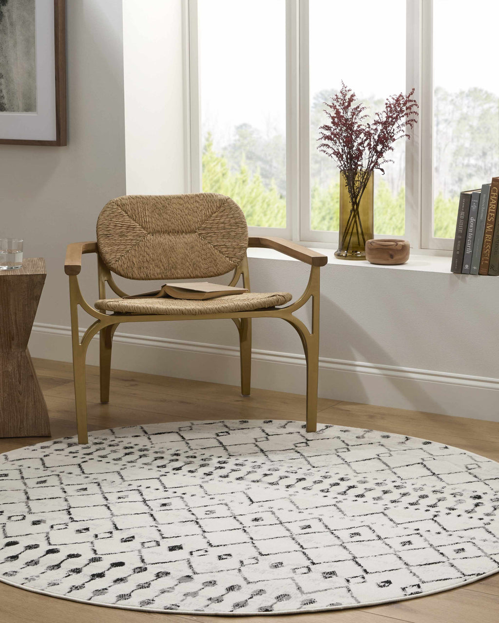 Scandi Moroccan Trellis Rug – Patterned Washable Living Room Carpet