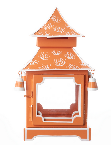Orange and White Coral Pagoda Lantern (4 Sizes)