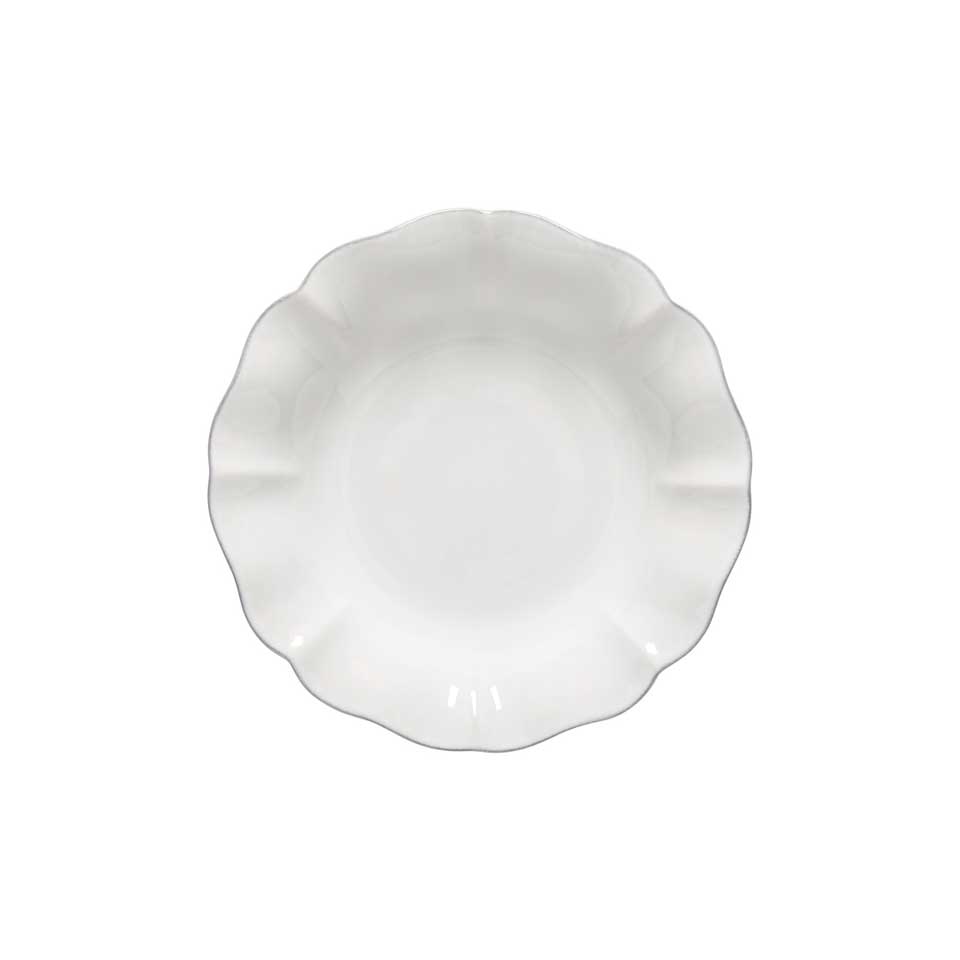 COSTA NOVA – Casafina Rosa Soup / Pasta Plate, White/Rose – Elegant Two-Tone Ceramic Serving Plate