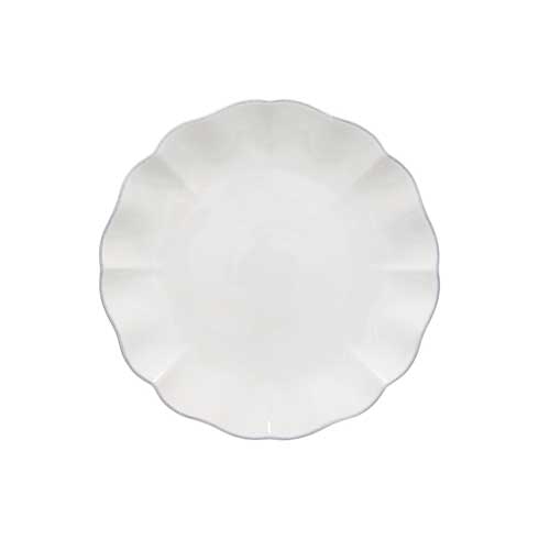 COSTA NOVA – Casafina Rosa Dinner Plate, White/Rose – Stylish Artisan Everyday Dining Plate