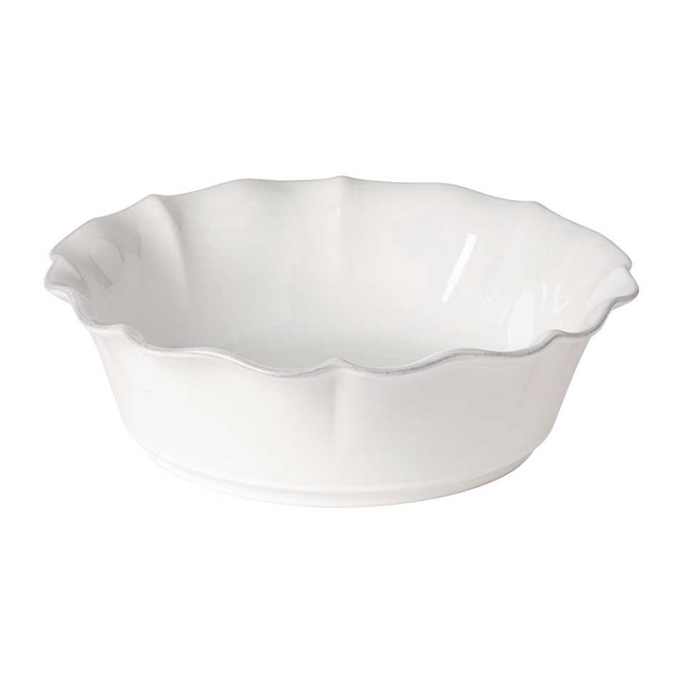 COSTA NOVA – Casafina Rosa Serving Bowl, White/Rose – Modern Stoneware Family-Size Bowl