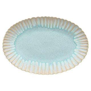 COSTA NOVA – Casafina Mallorca Oval Platter, Sea Blue & Sand Beige – Large Coastal Serving Platter