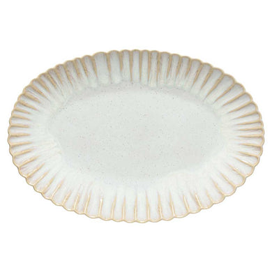 COSTA NOVA – Casafina Mallorca Oval Platter, Sea Blue & Sand Beige – Large Coastal Serving Platter