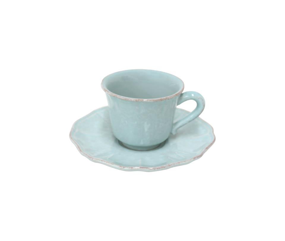 COSTA NOVA – Casafina Impressions Coffee Cup & Saucer 3 oz., Robin’s Egg Blue – Espresso Set