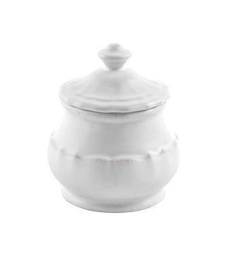 COSTA NOVA – Casafina Impressions Sugar Bowl 11 oz., White – Covered Sugar Dish