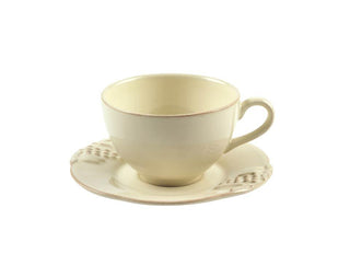 COSTA NOVA - Casafina Madeira Harvest Tea Cup & Saucer 9 oz., Vanilla Crème – Elegant Tea Set