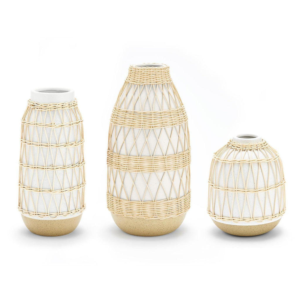 Madison Willow Vase Set – Handwoven Willow & Ceramic Decorative Vases