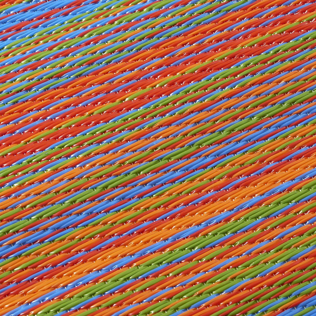 Cancun Multicolor Striped Reversible Outdoor Patio Rug