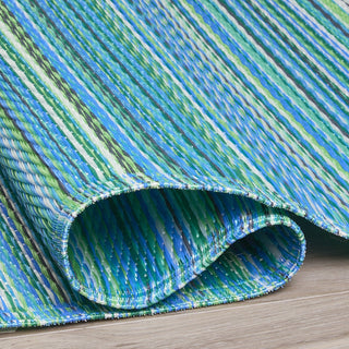 Cancun Striped Reversible Outdoor Patio Rug