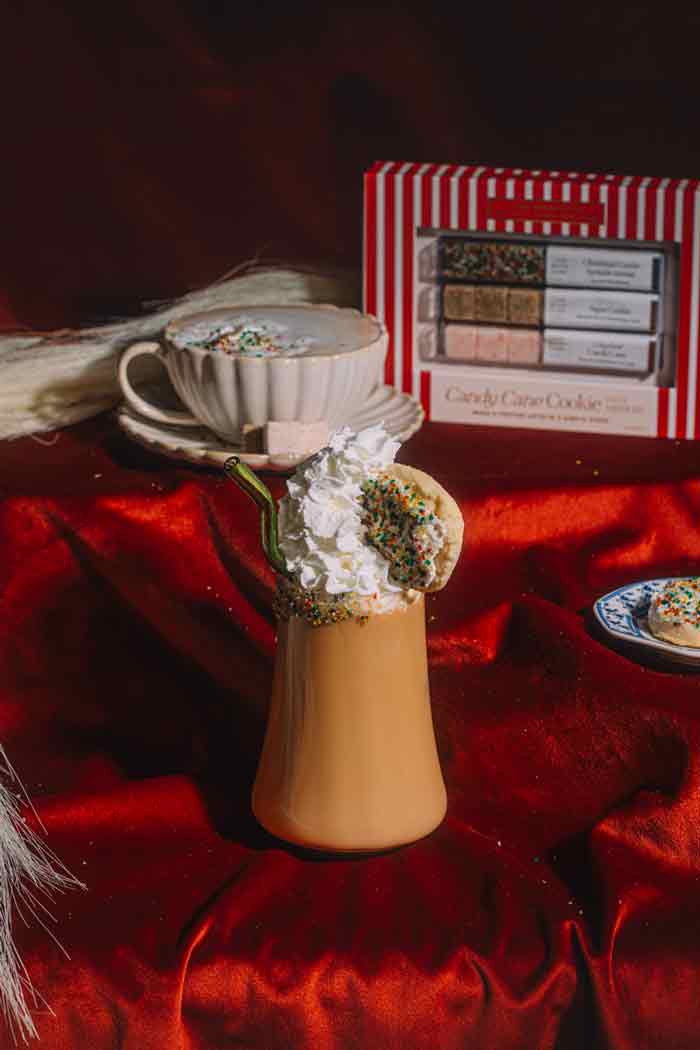 Candy Cane Cookie Latte Cafe Set